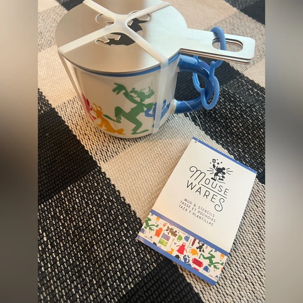 Disney Mousewares Mickey & Friends Mug & Coffee /Latte Stencil Set Disney NWT